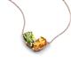 5 - Zemi 1.45 ctw Pear Shape Peridot and Citrine (7x5 mm) Toi Et Moi Pendant Necklace 