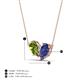 4 - Zemi 1.40 ctw Pear Shape Peridot and Iolite (7x5 mm) Toi Et Moi Pendant Necklace 