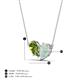 4 - Zemi 1.15 ctw Pear Shape Peridot and Opal (7x5 mm) Toi Et Moi Pendant Necklace 