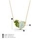 4 - Zemi 1.15 ctw Pear Shape Peridot and Opal (7x5 mm) Toi Et Moi Pendant Necklace 