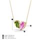 4 - Zemi 1.70 ctw Pear Shape Peridot and Lab Grown Pink Sapphire (7x5 mm) Toi Et Moi Pendant Necklace 
