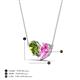 4 - Zemi 1.70 ctw Pear Shape Peridot and Lab Grown Pink Sapphire (7x5 mm) Toi Et Moi Pendant Necklace 
