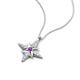 5 - Astra Amethyst With Natural Diamonds Pole Star Pendant 