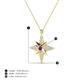 4 - Astra Amethyst With Natural Diamonds Pole Star Pendant 