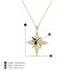 4 - Astra Black Diamond With Natural Diamonds Pole Star Pendant 