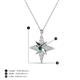 4 - Astra Blue Diamond With Natural Diamonds Pole Star Pendant 