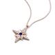 5 - Astra Blue Sapphire With Natural Diamonds Pole Star Pendant 