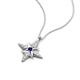 5 - Astra Blue Sapphire With Natural Diamonds Pole Star Pendant 