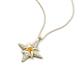 5 - Astra Citrine With Natural Diamonds Pole Star Pendant 