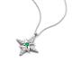 5 - Astra Emerald With Natural Diamonds Pole Star Pendant 