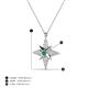4 - Astra Emerald With Natural Diamonds Pole Star Pendant 