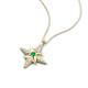 5 - Astra Emerald With Natural Diamonds Pole Star Pendant 
