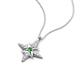 5 - Astra Green Garnet With Natural Diamonds Pole Star Pendant 