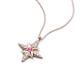5 - Astra Pink Sapphire With Natural Diamonds Pole Star Pendant 