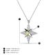 4 - Astra Yellow Sapphire With Natural Diamonds Pole Star Pendant 