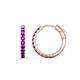 1 - Akira 0.44 ctw Amethyst (2.00 mm) Hoop Earrings 