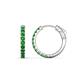 1 - Akira 0.60 ctw Green Garnet (2.00 mm) Hoop Earrings 