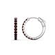 1 - Akira 1.00 ctw Red Garnet (2.00 mm) Hoop Earrings 
