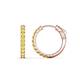 1 - Akira 0.60 ctw Yellow Sapphire (2.00 mm) Hoop Earrings 