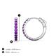 3 - Akira 0.44 ctw Amethyst (2.00 mm) Hoop Earrings 