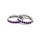 4 - Akira 0.44 ctw Amethyst (2.00 mm) Hoop Earrings 