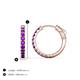 3 - Akira 0.44 ctw Amethyst (2.00 mm) Hoop Earrings 