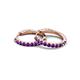4 - Akira 0.44 ctw Amethyst (2.00 mm) Hoop Earrings 