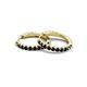 4 - Akira 0.63 ctw Black Diamond (2.00 mm) Hoop Earrings 