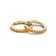 4 - Akira 0.44 ctw Citrine (2.00 mm) Hoop Earrings 