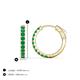 3 - Akira 0.50 ctw Emerald (2.00 mm) Hoop Earrings 