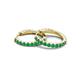 4 - Akira 0.50 ctw Emerald (2.00 mm) Hoop Earrings 