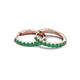 4 - Akira 0.50 ctw Emerald (2.00 mm) Hoop Earrings 