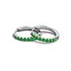 4 - Akira 0.60 ctw Green Garnet (2.00 mm) Hoop Earrings 