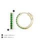 3 - Akira 0.60 ctw Green Garnet (2.00 mm) Hoop Earrings 