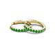 4 - Akira 0.60 ctw Green Garnet (2.00 mm) Hoop Earrings 