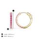 3 - Akira 0.60 ctw Pink Sapphire (2.00 mm) Hoop Earrings 