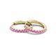 4 - Akira 0.60 ctw Pink Sapphire (2.00 mm) Hoop Earrings 