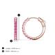 3 - Akira 0.60 ctw Pink Sapphire (2.00 mm) Hoop Earrings 