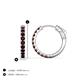 3 - Akira 1.00 ctw Red Garnet (2.00 mm) Hoop Earrings 