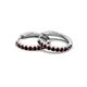 4 - Akira 1.00 ctw Red Garnet (2.00 mm) Hoop Earrings 