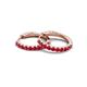 4 - Akira 0.70 ctw Ruby (2.00 mm) Hoop Earrings 