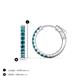 3 - Akira 0.60 ctw Blue Diamond (2.00 mm) Hoop Earrings 