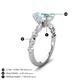 5 - Laila 2.23 ctw Aquamarine Oval Shape (9x7 mm) Hidden Halo Engagement Ring 