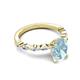 4 - Laila 2.23 ctw Aquamarine Oval Shape (9x7 mm) Hidden Halo Engagement Ring 