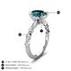 5 - Laila 2.73 ctw London Blue Topaz Oval Shape (9x7 mm) Hidden Halo Engagement Ring 