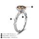 5 - Laila 2.23 ctw Smoky Quartz Oval Shape (9x7 mm) Hidden Halo Engagement Ring 