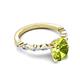4 - Laila 2.48 ctw Peridot Oval Shape (9x7 mm) Hidden Halo Engagement Ring 