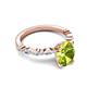4 - Laila 2.48 ctw Peridot Oval Shape (9x7 mm) Hidden Halo Engagement Ring 