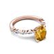 4 - Laila 2.18 ctw Citrine Oval Shape (9x7 mm) Hidden Halo Engagement Ring 