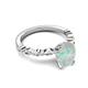 4 - Laila 1.80 ctw Opal Oval Shape (9x7 mm) Hidden Halo Engagement Ring 